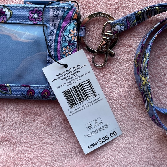 NWTđź’™Vera Bradley Zip-ID & Lanyard Lisbonđź’™ - Picture 3 of 7